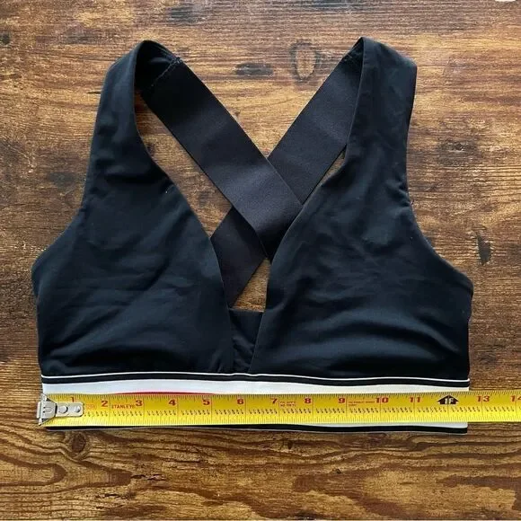 GAP Black Sports Bra with Red and White Stripes - Picture 8 of 8